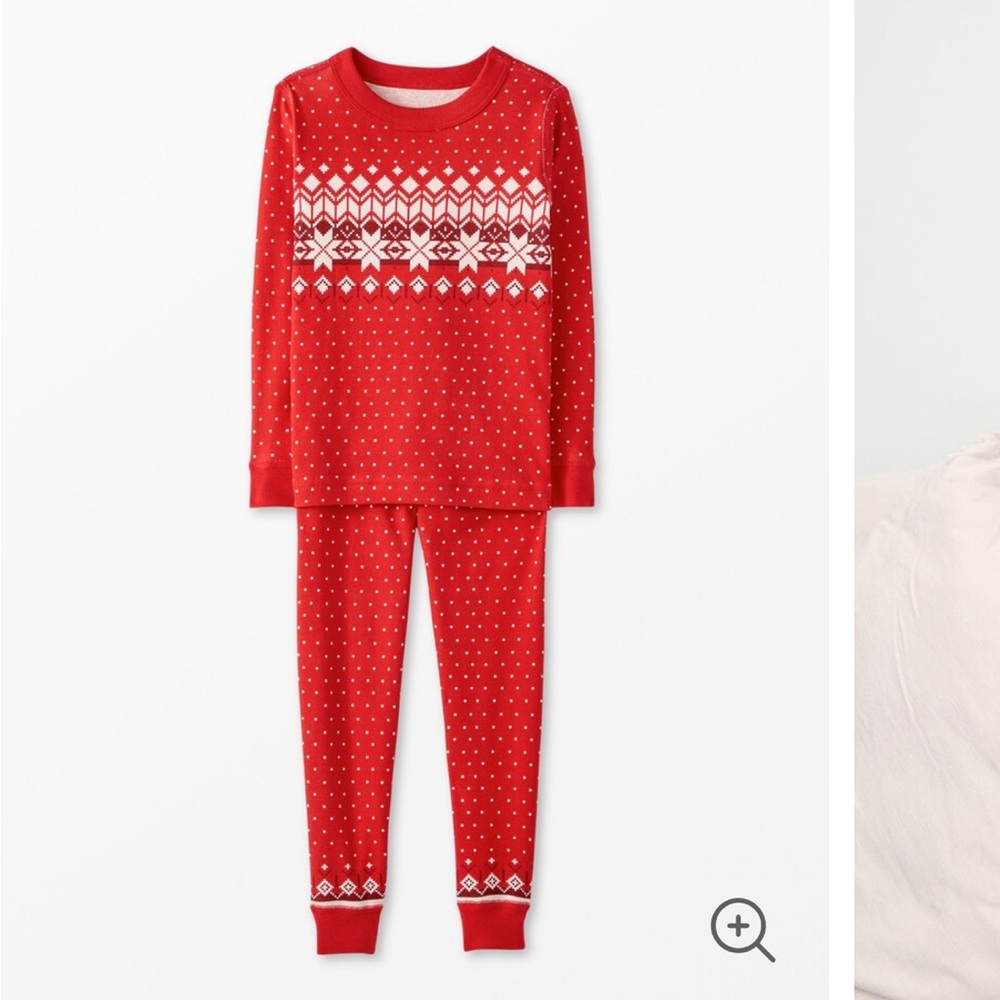 Hanna Andersson Ribbon Red Fairaisle